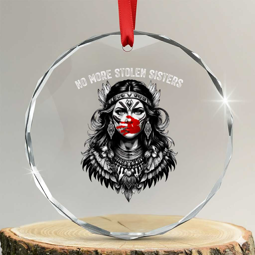 MMIW Awareness Support Crystal Glass Ornament No More Stolen Sisters