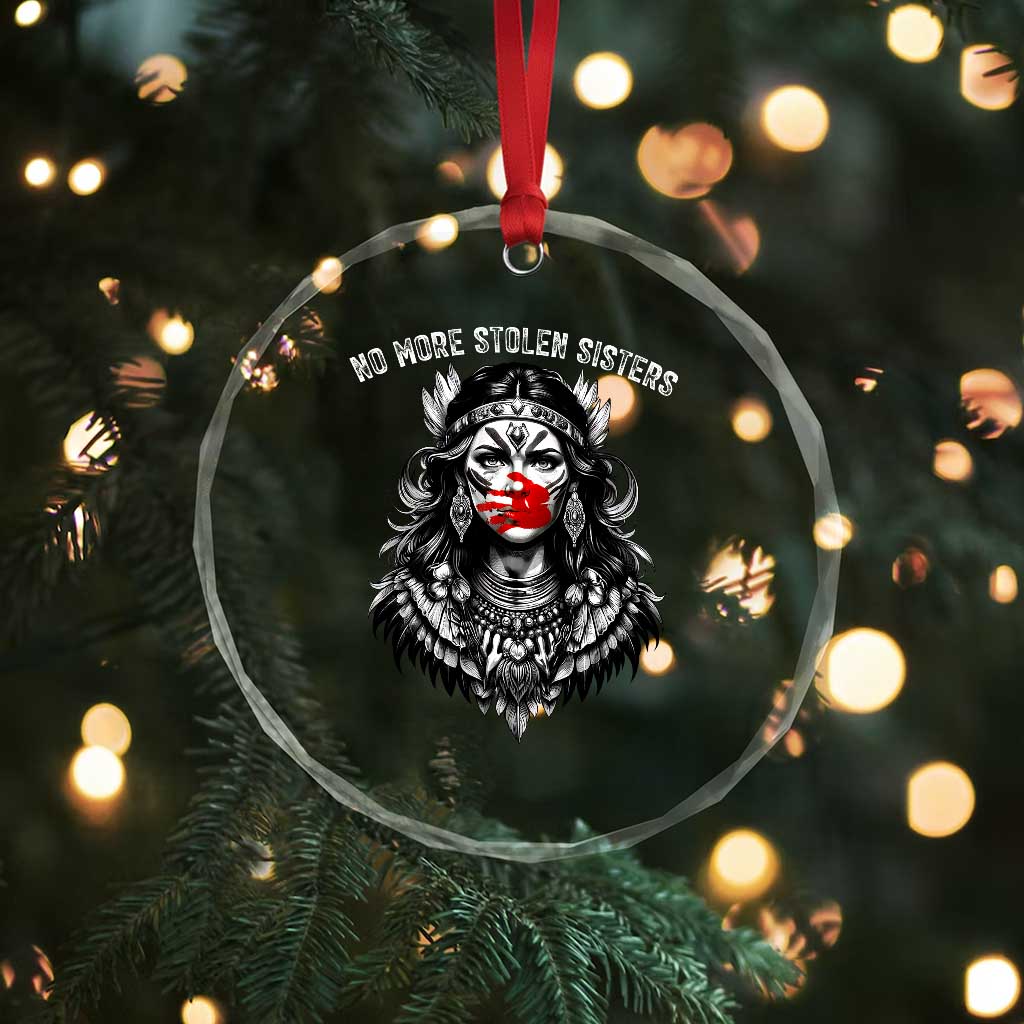 MMIW Awareness Support Crystal Glass Ornament No More Stolen Sisters