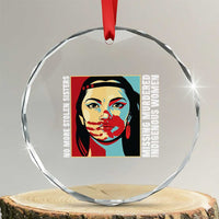 MMIW Awareness Support Crystal Glass Ornament Voices For Stolen Sisters Native American