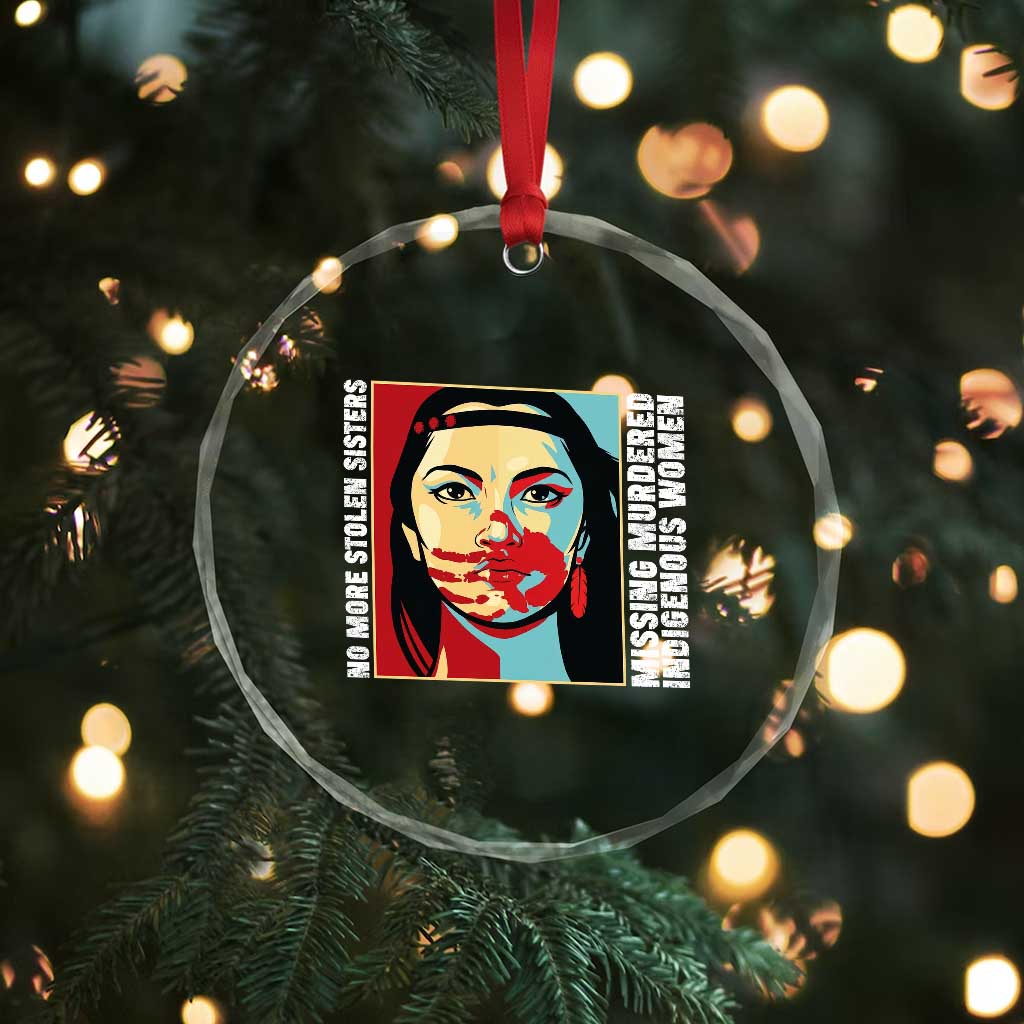 MMIW Awareness Support Crystal Glass Ornament Voices For Stolen Sisters Native American