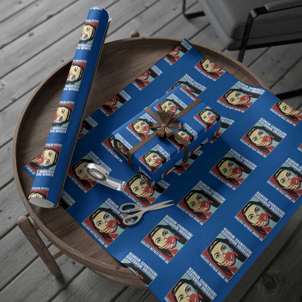 MMIW Awareness Support Wrapping Paper Roll Voices For Stolen Sisters Native American