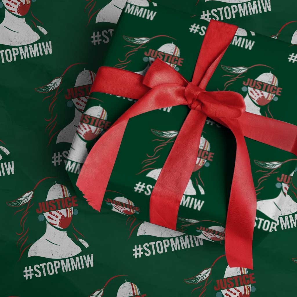 MMIW Awareness Wrapping Paper Roll Justice For Indigenous Woman Stop Stolen Sisters