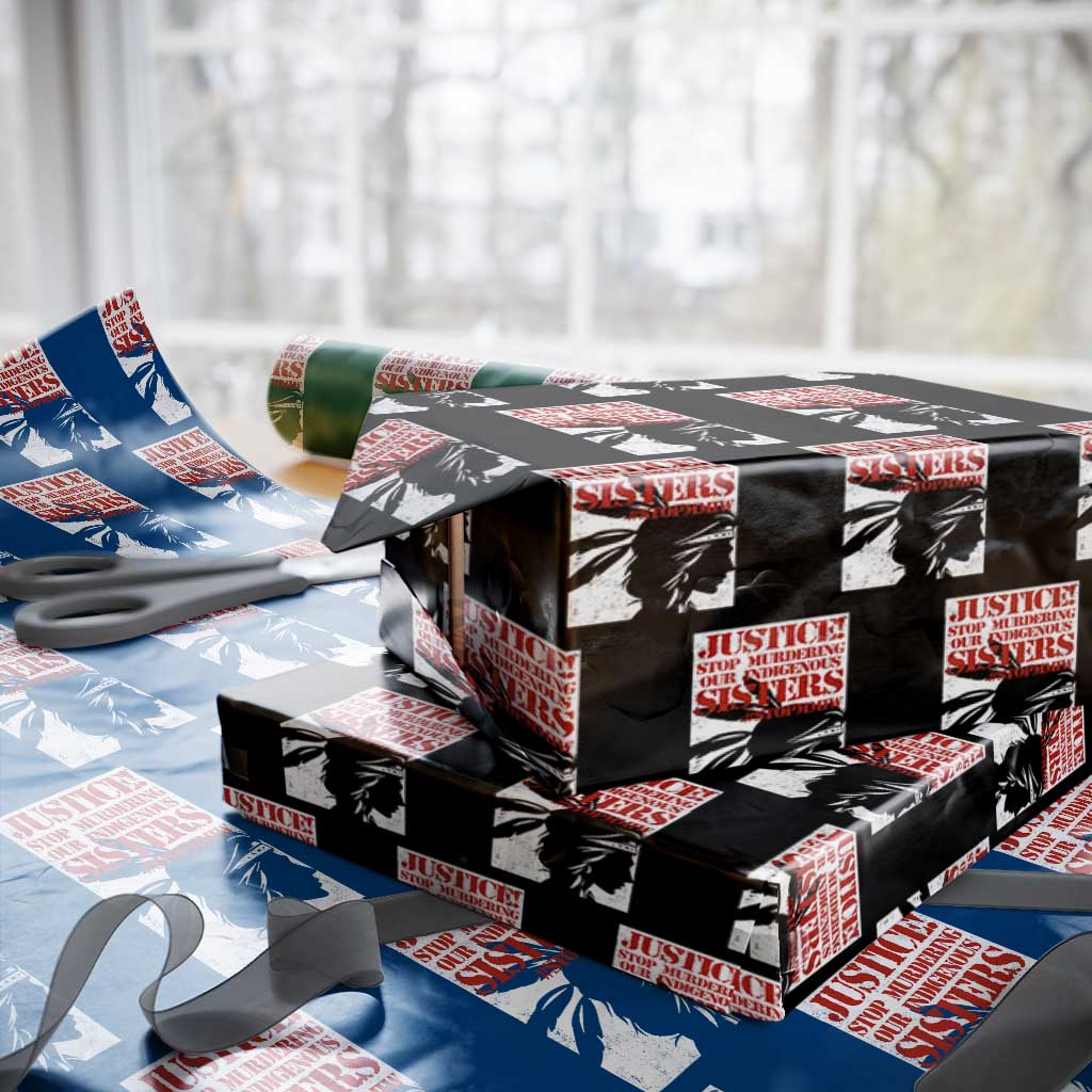 MMIW Awareness Wrapping Paper Roll Justice Stop Murdering Our Indigenous Sisters