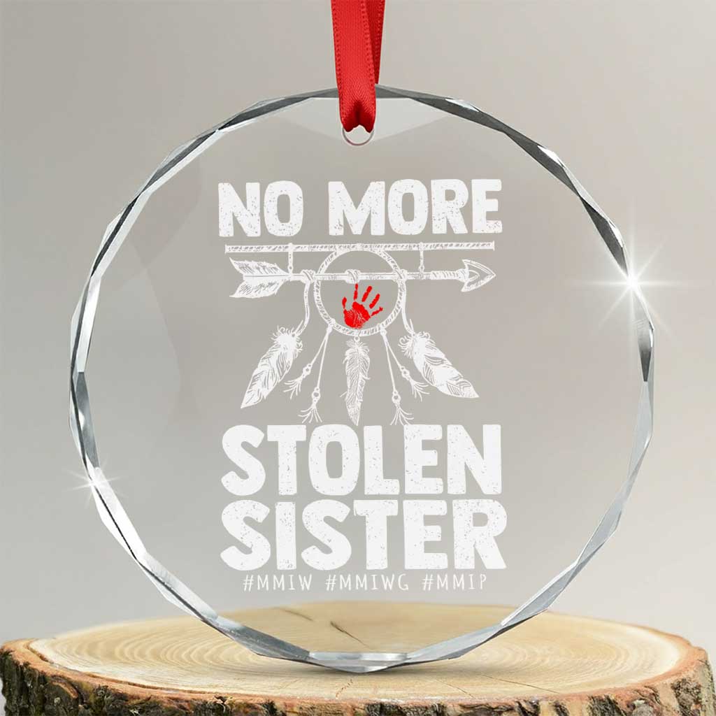 MMIW Crystal Glass Ornament No More Stolen Sisters Indigenous Woman - Wonder Print Shop