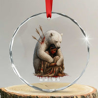 MMIW Native American Crystal Glass Ornament Spirit Bear Protecting Indigenous Woman MMIWG - Wonder Print Shop