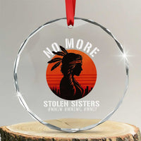 MMIW No More Stolen Sisters Crystal Glass Ornament American Native Indigenous Woman TS10