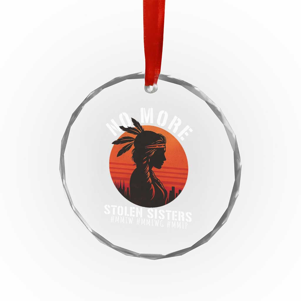MMIW No More Stolen Sisters Crystal Glass Ornament American Native Indigenous Woman TS10