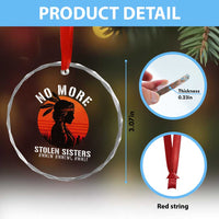 MMIW No More Stolen Sisters Crystal Glass Ornament American Native Indigenous Woman TS10