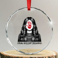 MMIW Strong Resilient Indigenous Crystal Glass Ornament Stand With Native Women Support