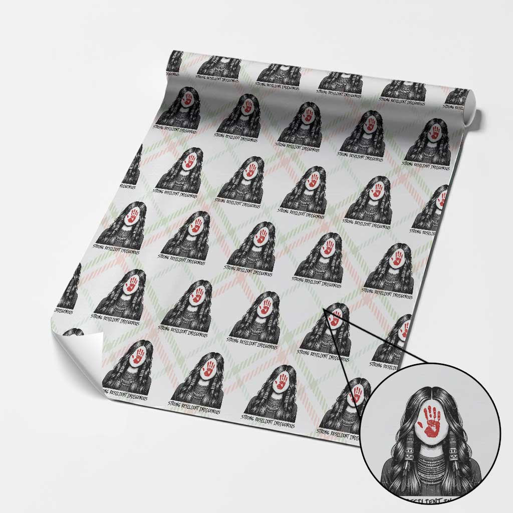 MMIW Strong Resilient Indigenous Wrapping Paper Roll Stand With Native Women Support