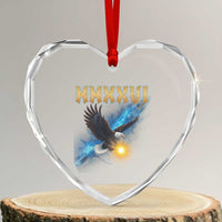 MMXXVI 2026 Eagle Heart Crystal Glass Ornament Epic Patriotic Capitol Flag USA 250th Anniversary - Wonder Print Shop