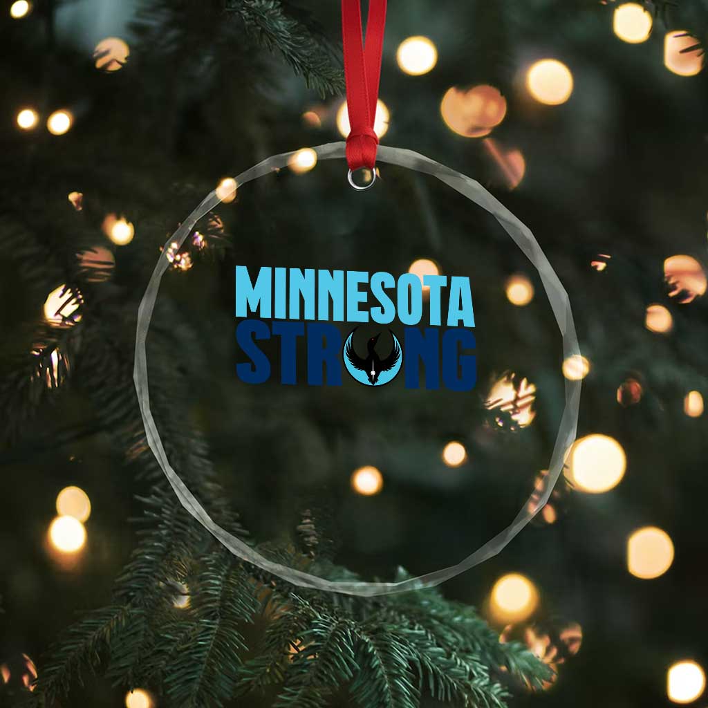 MN State Bird Loon Crystal Glass Ornament Minnesota Strong Pride