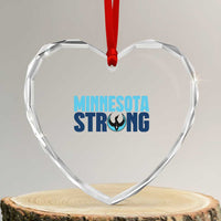 MN State Bird Loon Heart Crystal Glass Ornament Minnesota Strong Pride