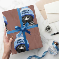 MN Strong Winter Loon with Blue Beanie Wrapping Paper Roll Stand with Minnesota Justice Protest