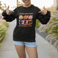 Halloween Reading Sweatshirt Helping Spooky Minds Grow One Phoneme Dyslexia Pumpkin - Wonder Print Shop