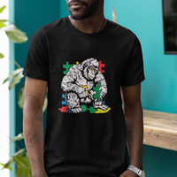 Autism Awareness Bigfoot Puzzle Autistic Warrior T Shirt - Wonder Print Shop