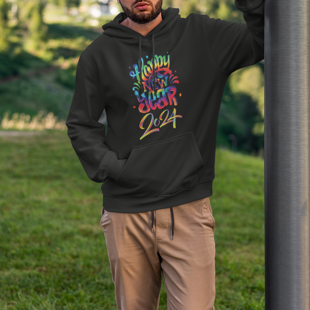 Happy New Year 2024 Tie Dye Lucky Years Hoodie - Wonder Print Shop