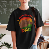 Black Dad T Shirt Vintage Dope Black Dad Father's Day Gift for Proud Black Father Afro Melanin Mens - Wonder Print Shop