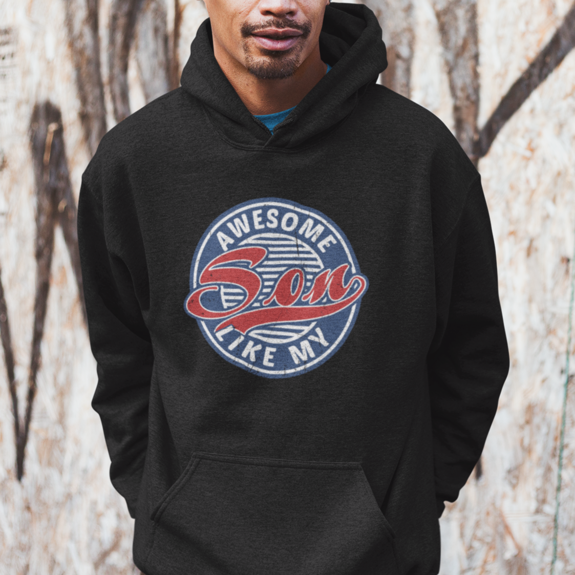 Awesome Like My Son Gag Gift for Parents' Day from Children Sons Hoodie - Wonder Print Shop