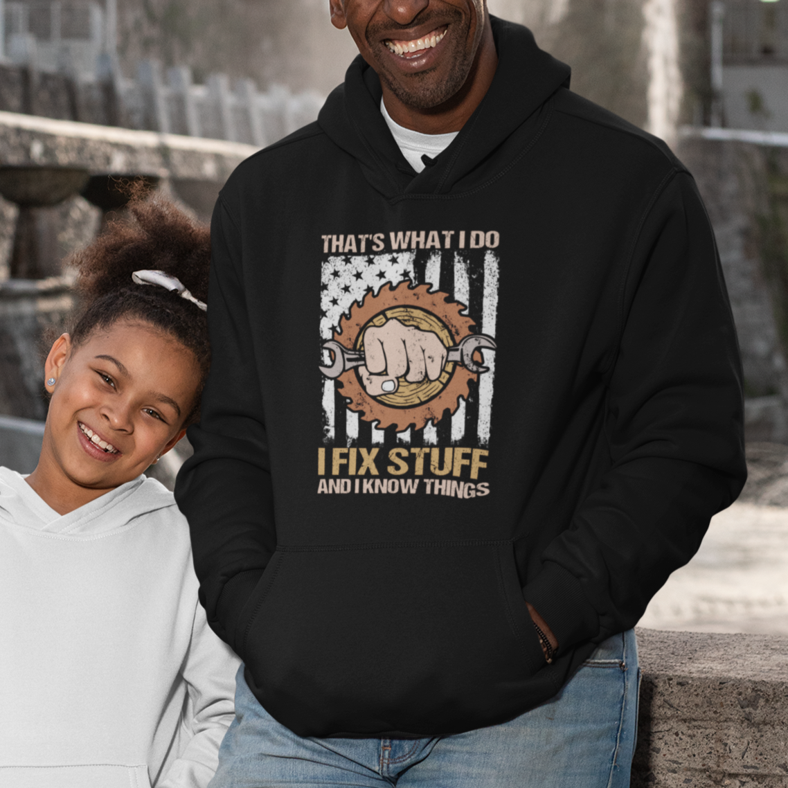 Handyman Hoodie Ask Grandpa Anything Funny Fathers Day Tee - Wonder Print Shop