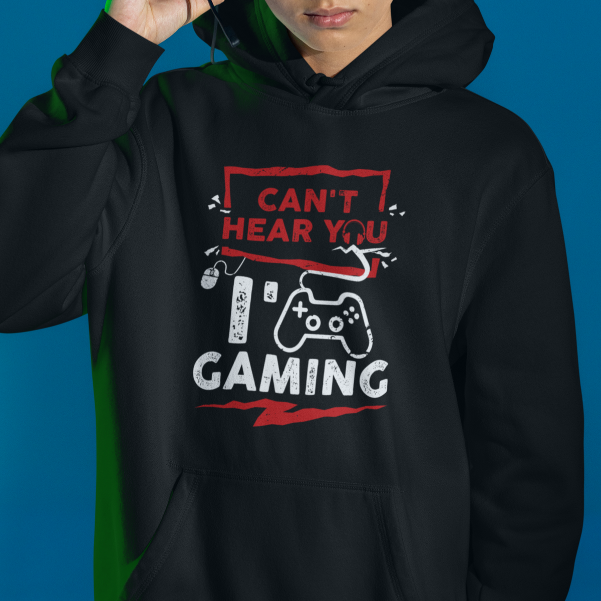 Gamer Hoodie Can't Hear You I'm Gaming - Wonder Print Shop