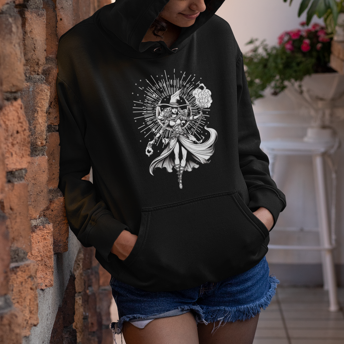 Witch Hoodie Black Gothic - Wonder Print Shop