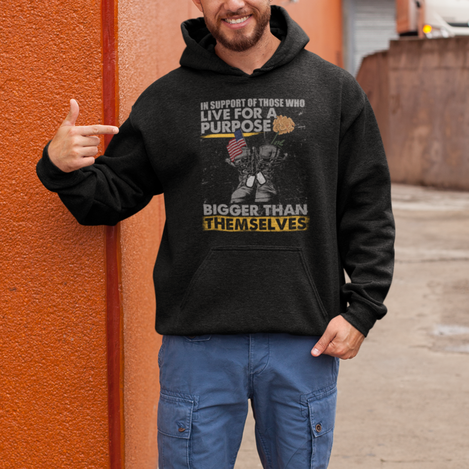 American Veteran Hoodie In Support Of Those Who Life For A Purpose Bigger Than Themselves - Wonder Print Shop