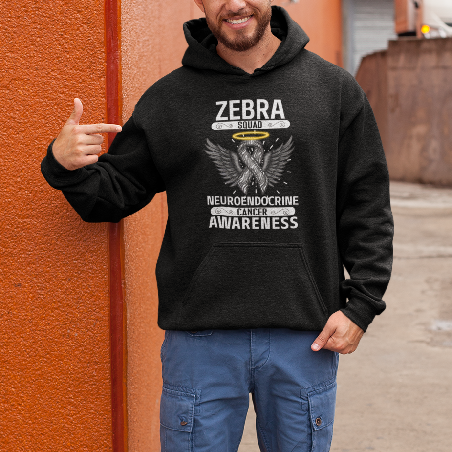 Zebra Squad Neuroendocrine Cancer Awareness Hoodie - Wonder Print Shop