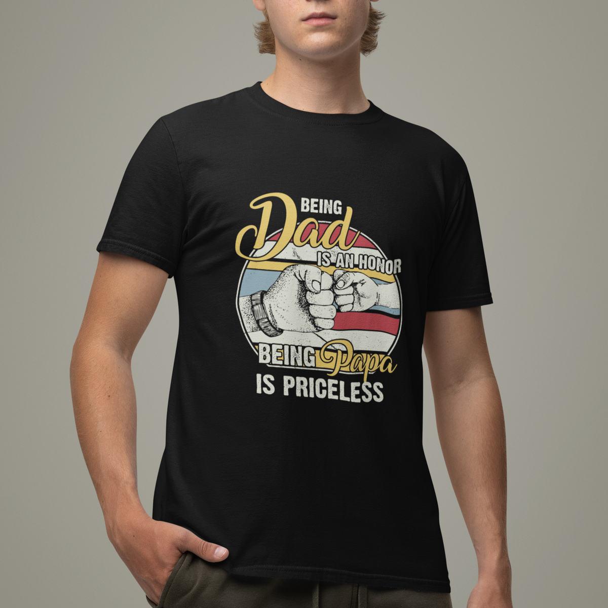 Funny Dad T Shirt Being Dad is an Honor Being Papa is Priceless Fathers Day - Wonder Print Shop