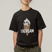 Halloween T Shirt I Scream Ice Cream Ghost - Wonder Print Shop