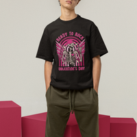 Skeleton Ready To Rock Valentine's Day T Shirt - Wonder Print Shop