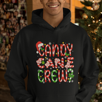 Candy Cane Crew Friend Squad Matching Christmas Hoodie - Wonder Print Shop