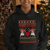 Merry Catmas Funny Cat Christmas Hoodie - Wonder Print Shop