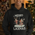 Christmas Sport Hoodie Merry LAXMAS Santa Reindeer Play Lacrosse - Wonder Print Shop