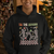 Dancing Skeleton Christmas Hoodie Tis The Season Retro Boujee Xmas Vibe - Wonder Print Shop