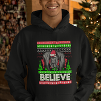 Mothman Christmas Hoodie Believe Cryptmas Cryptid Monster Point Pleasant - Wonder Print Shop
