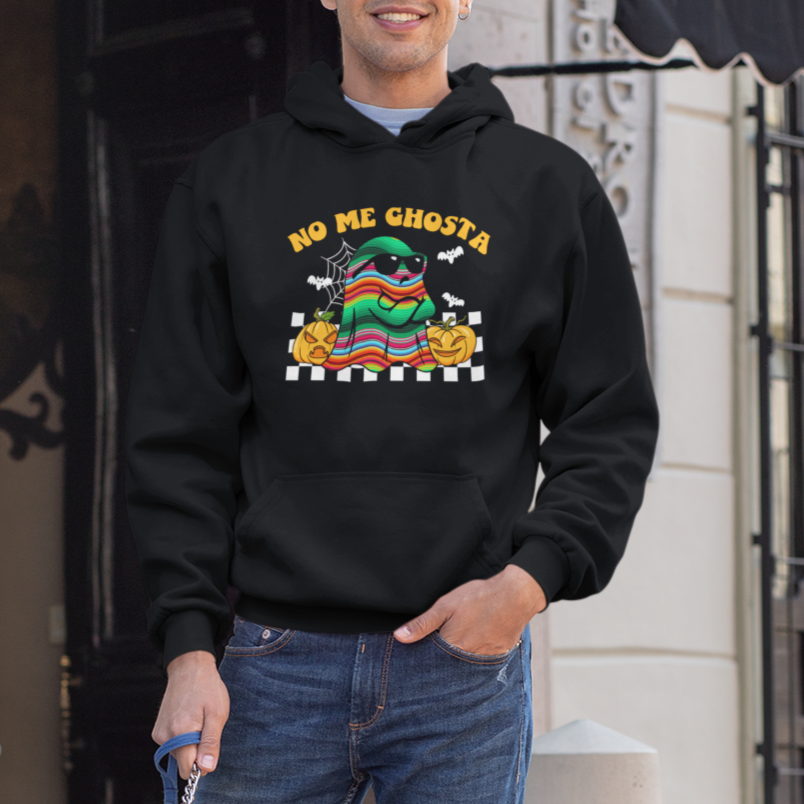 Mexican Ghost Hoodie No Me Ghosta Funny Halloween Ghost Retro Boo Sheet - Wonder Print Shop
