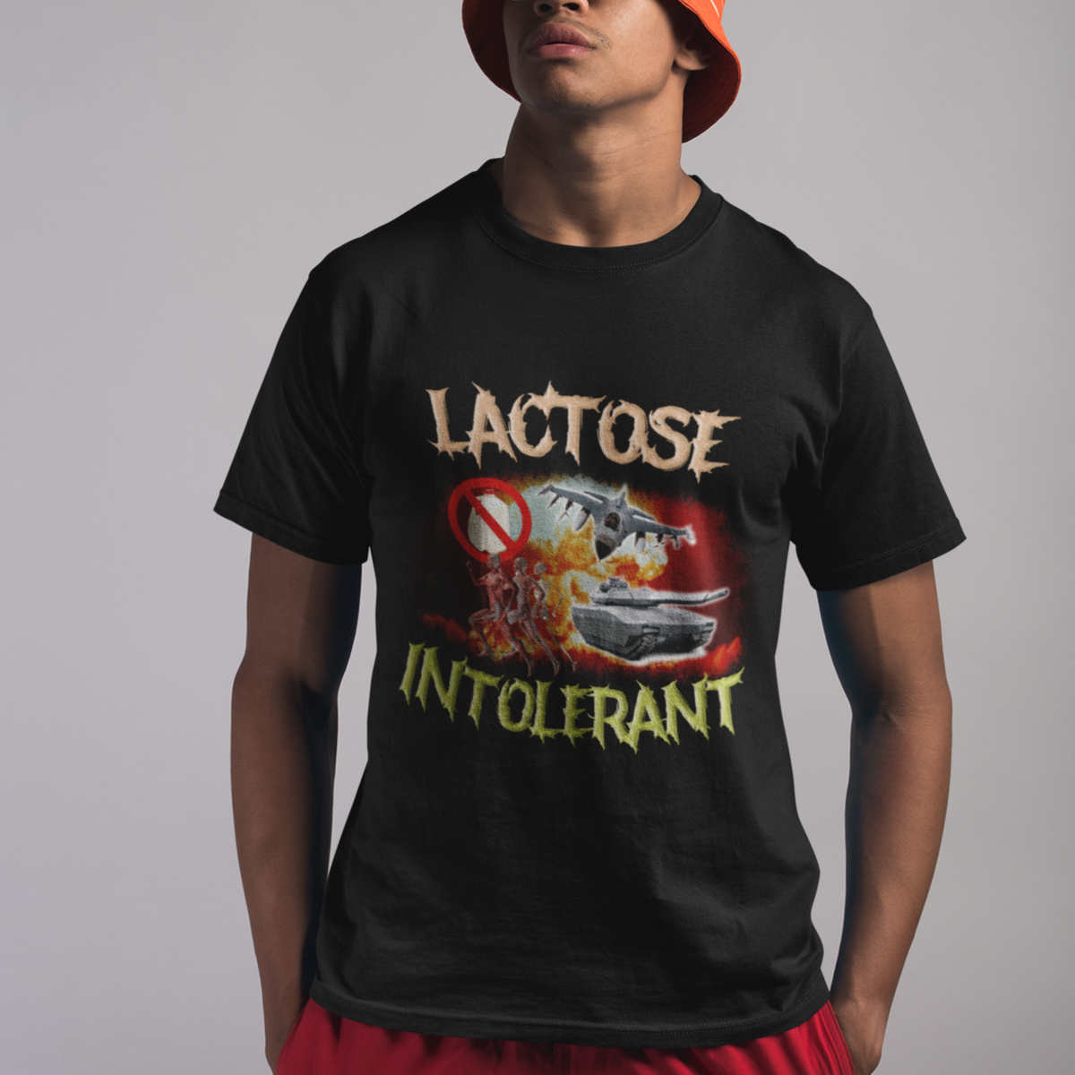 Lactose Allergy T Shirt Lactose Intolerant Funny Meme Ironic Cringe Meme - Wonder Print Shop