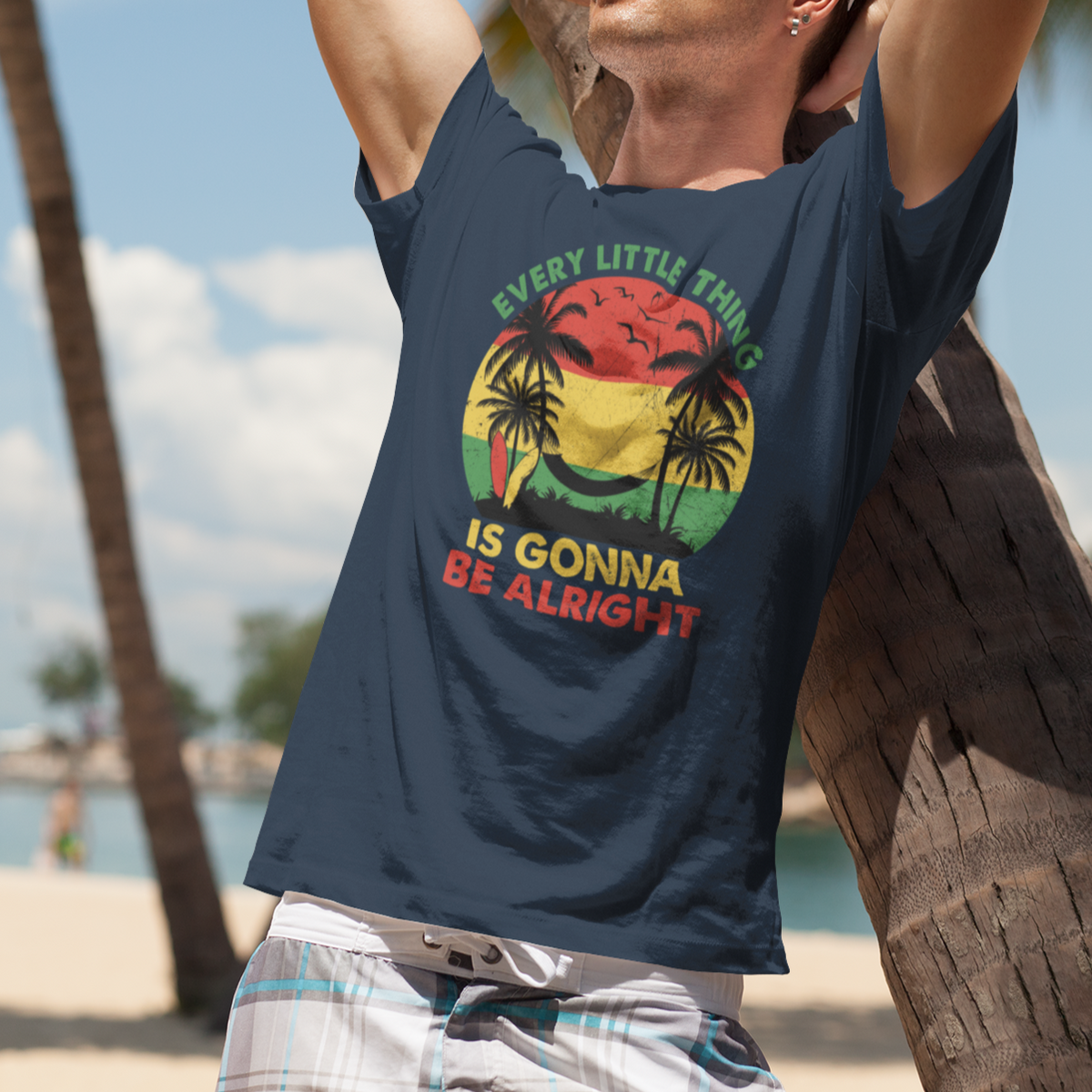 Jamaica T Shirt Every Little Thing Is Gonna Be Alright Retro Jamaica Reggae - Wonder Print Shop