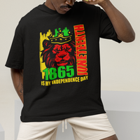 Juneteenth T Shirt Cool Lion Juneteenth 1865 Is My Independence Day King - Wonder Print Shop