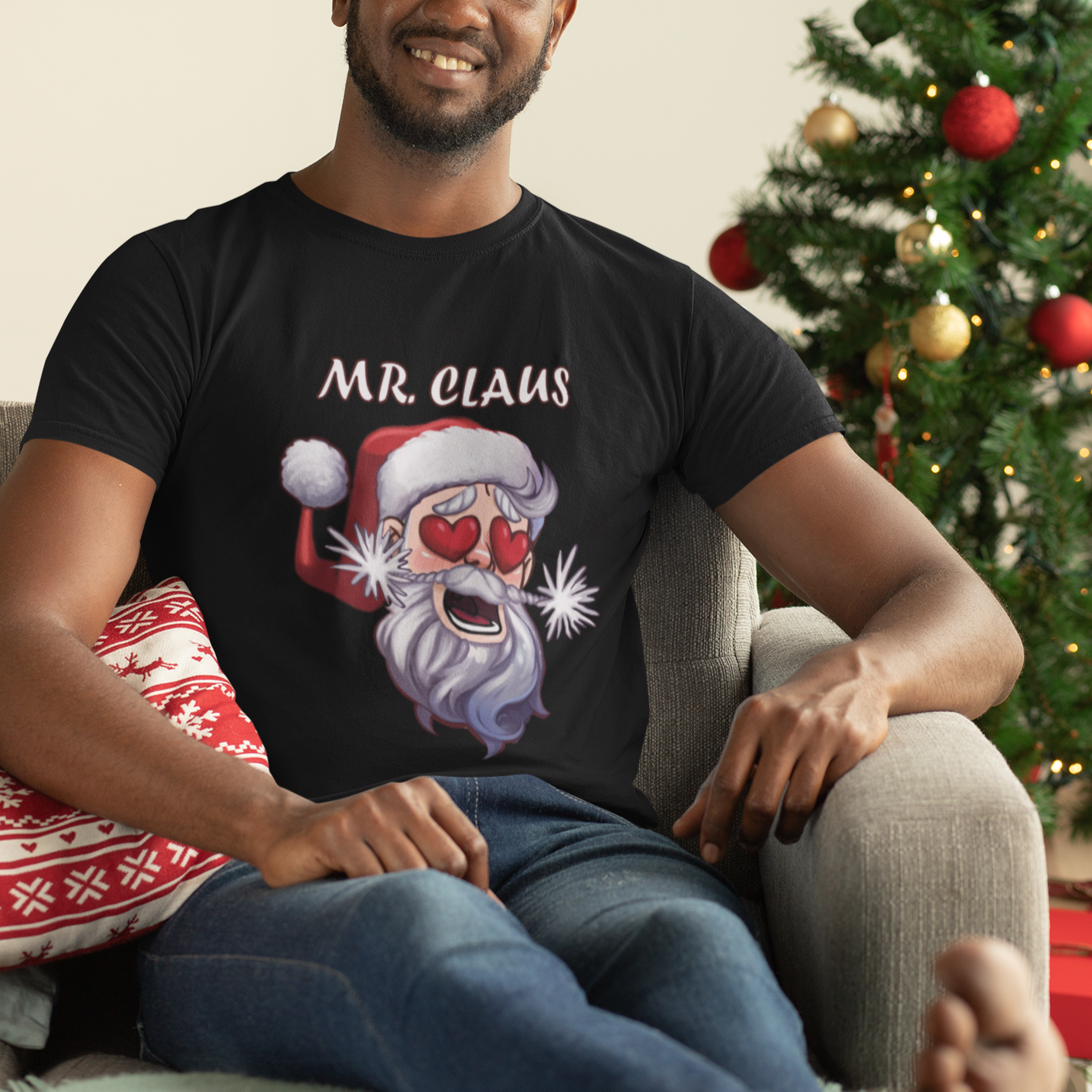 Christmas Couple Matchhing T Shirt Mr and Mrs Claus Couples Match Santa Lover - Wonder Print Shop