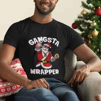 Christmas T Shirt Gangsta Wrapper Funny Santa Hip Hop - Wonder Print Shop