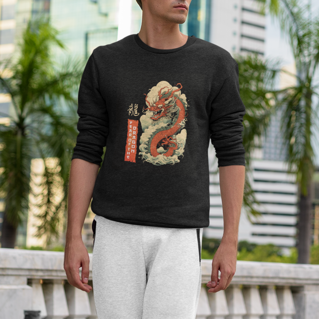 Lunar New Year Chinese Happy 2024 Year of the Dragon Sweatshirt - Wonder Print Shop