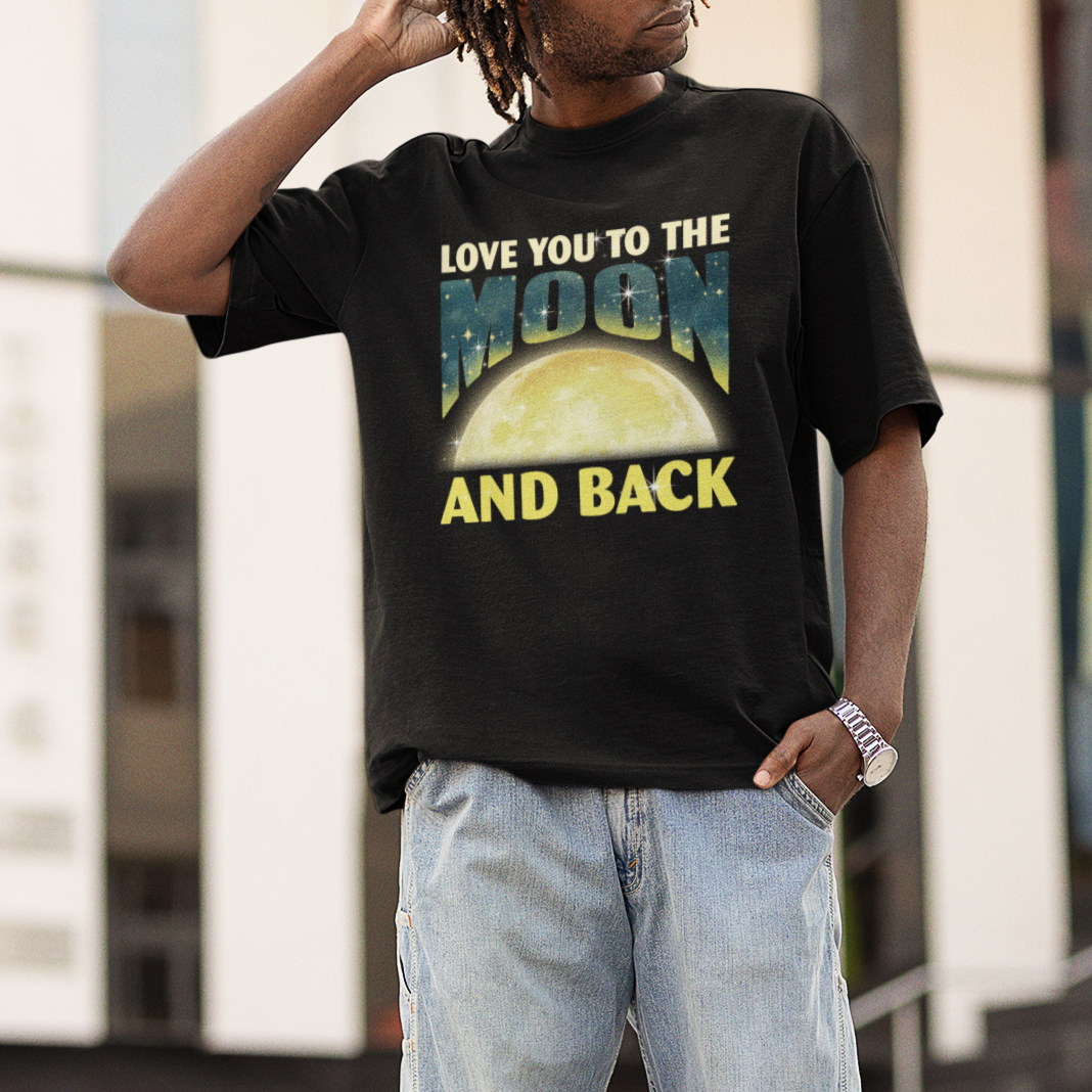 Valentine's Day T Shirt Love You To The Moon And Back - Wonder Print Shop