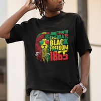 Juneteenth T Shirt Juneteenth Locs Hair Lion Celebrate Black Freedom 1865 - Wonder Print Shop