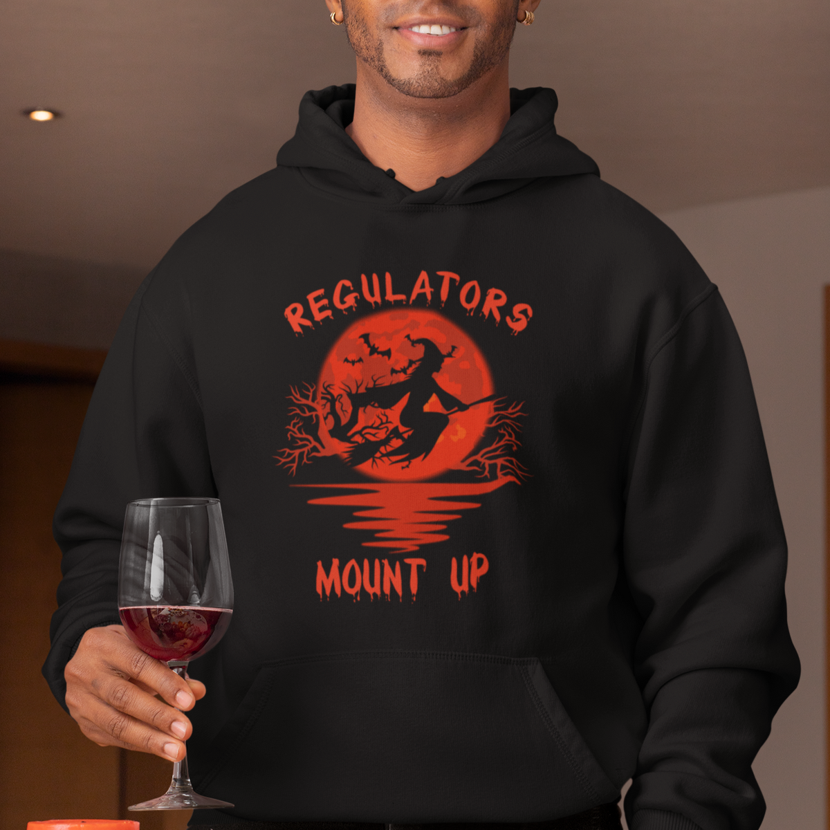 Halloween Witch Hoodie Regulators Mount Up - Wonder Print Shop