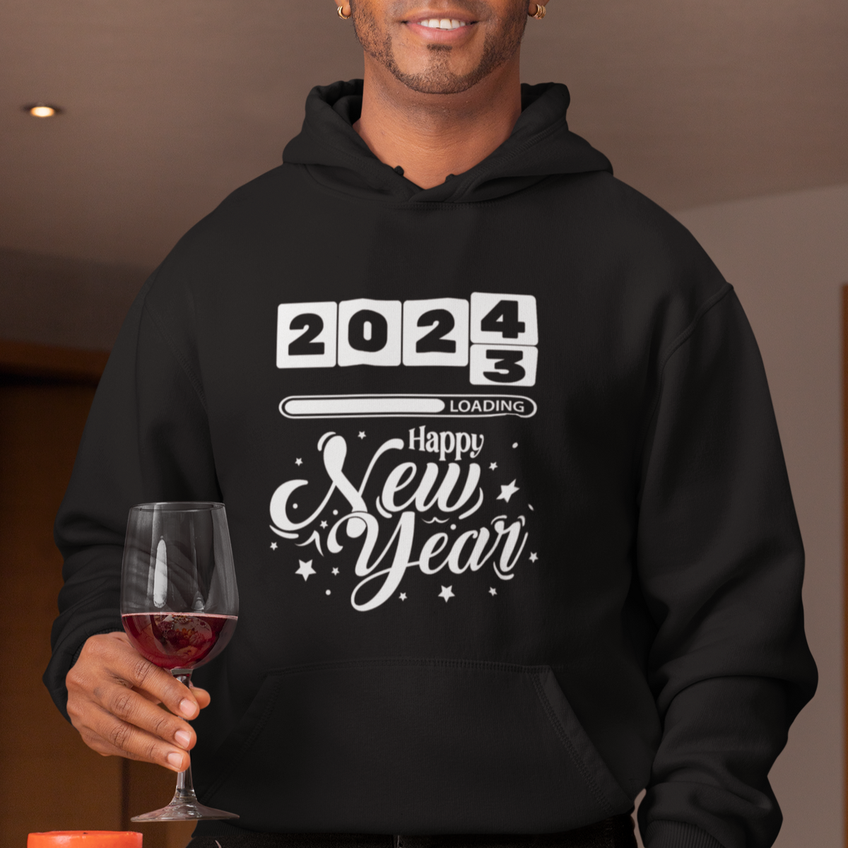 Happy New Year 2024 Loading Goodbye 2023 Hoodie - Wonder Print Shop