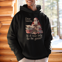 Funny Christmas Hoodie Dear Santa Is It Too Late To Be Good - Wonder Print Shop