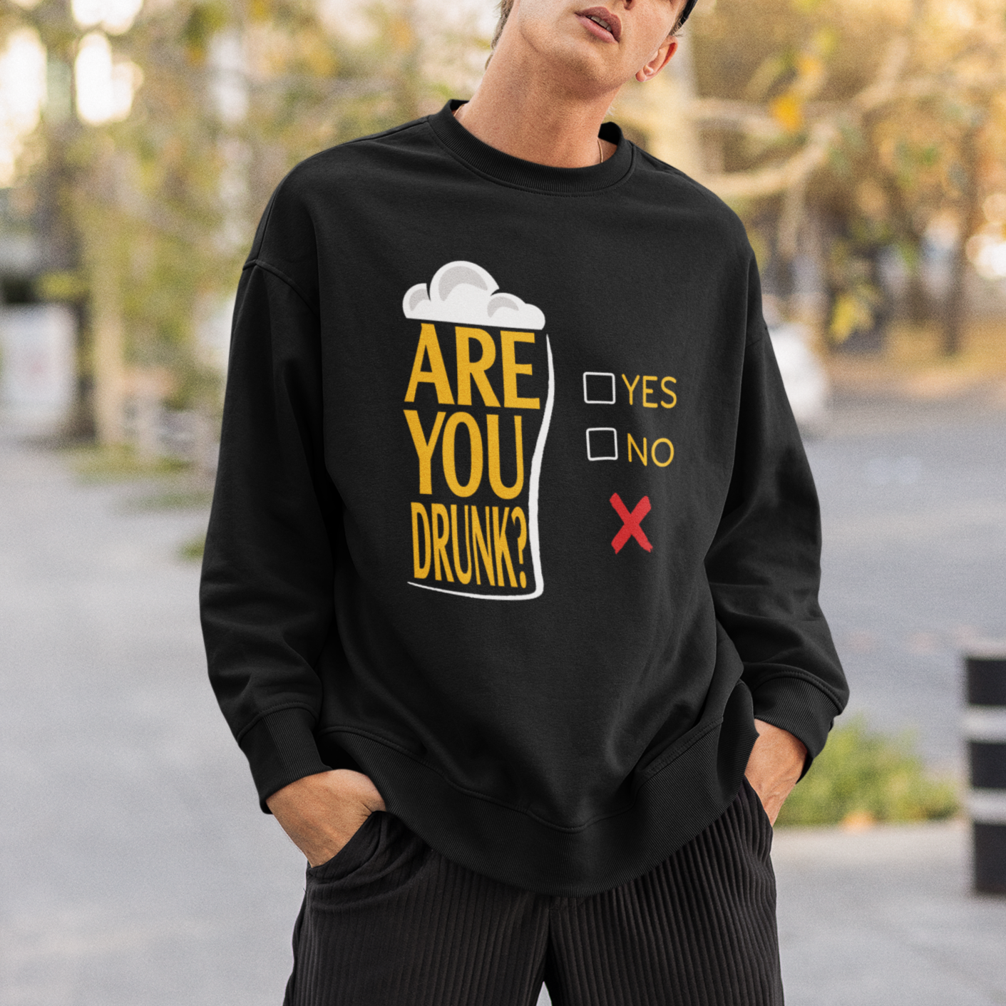 Are You Drunk? Funny Beer Lover Drinking Bar Party Sweatshirt - Wonder Print Shop