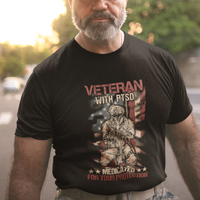 Veteran PTSD T Shirt Medicated For Your Protection American Flag Skeleton Soldier - Wonder Print Shop